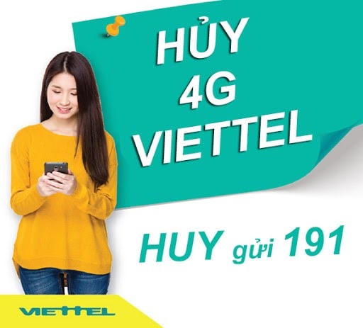 cách hủy 3G Viettel, cách hủy 4G Viettel 
