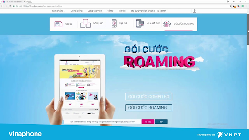 Cách đăng ký Roaming Vinaphone trả trước, trả sau