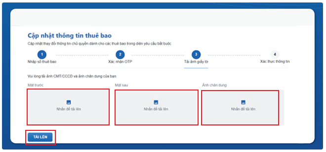 Cách cập nhật thông tin thuê bao Mobifone Online trên website 
