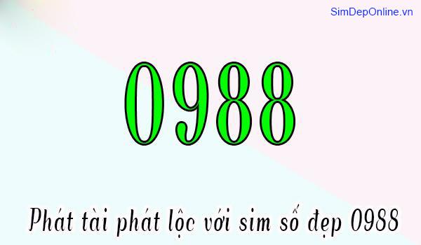 sim đầu số cổ 0988